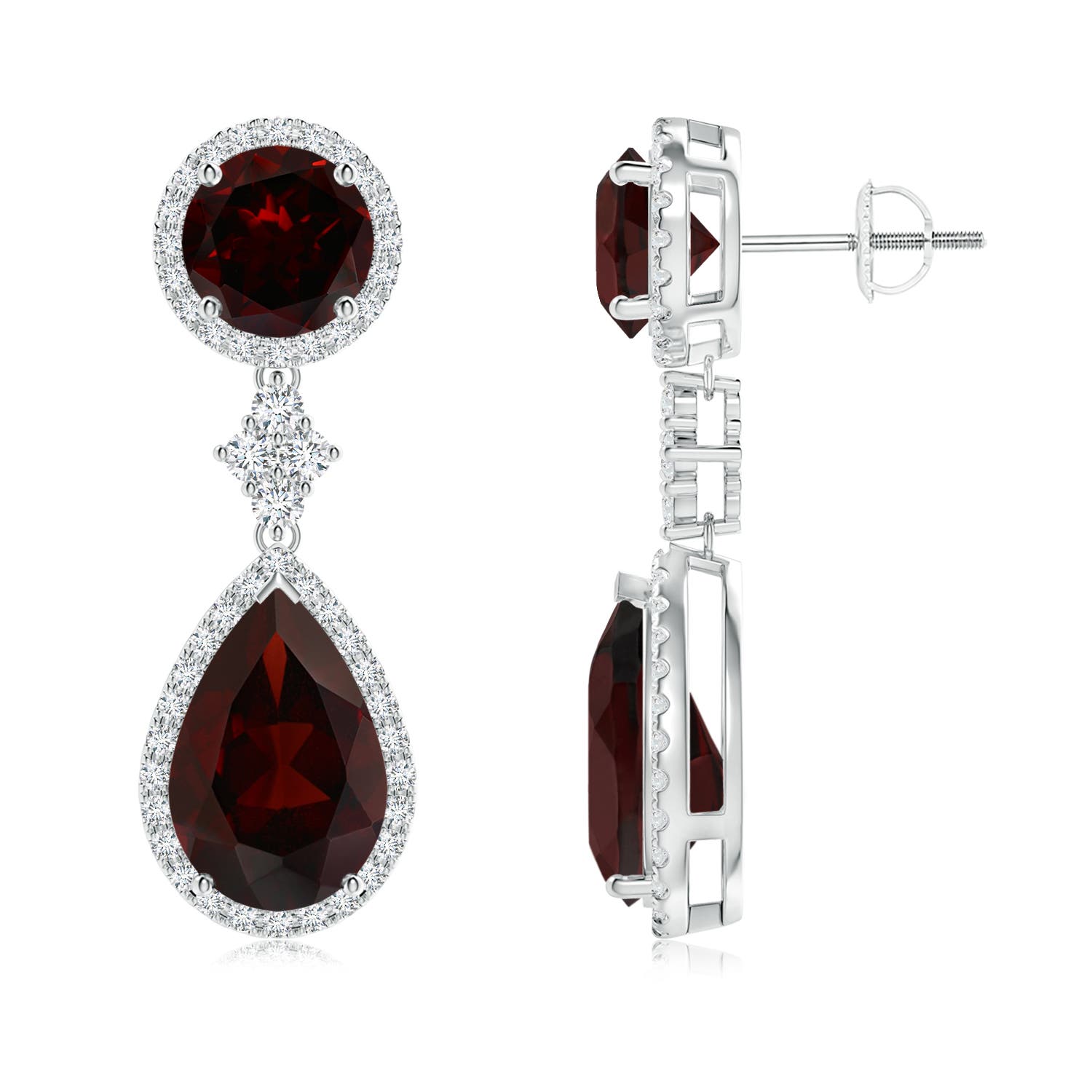 A - Garnet / 10.83 CT / 14 KT White Gold