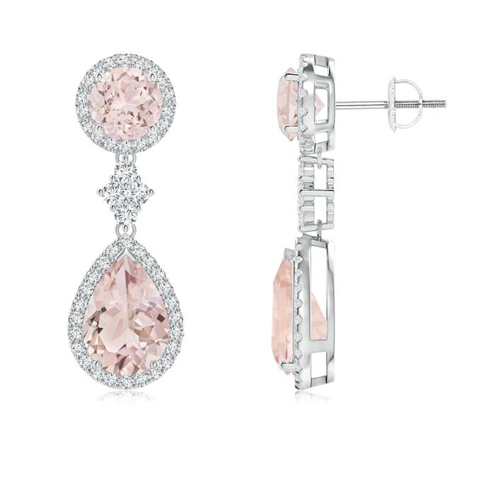 A - Morganite / 5.31 CT / 14 KT White Gold