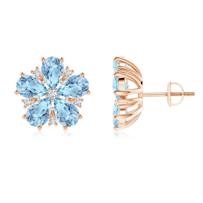 AAA - Aquamarine / 3.13 CT / 14 KT Rose Gold