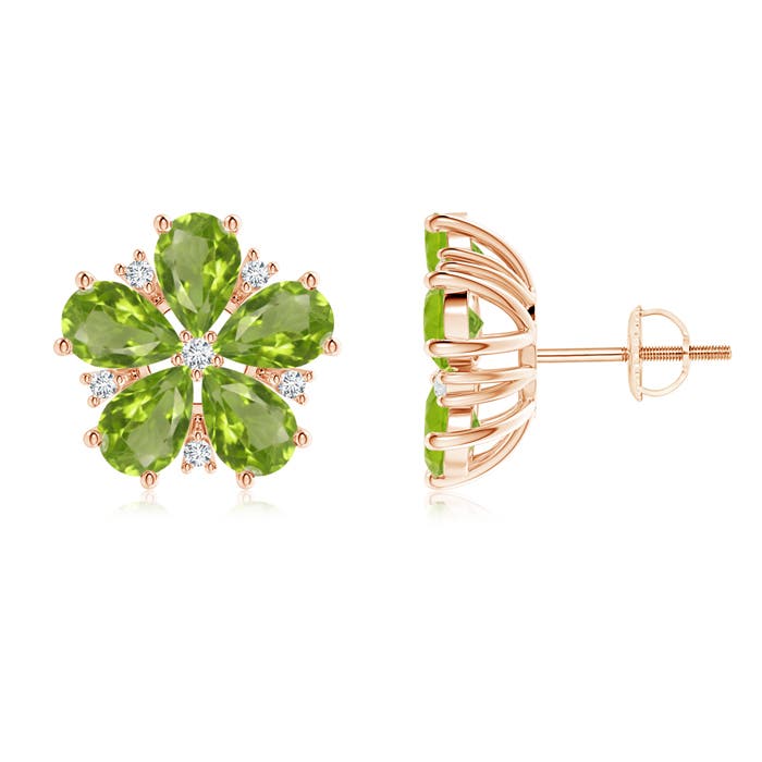 AA - Peridot / 4.13 CT / 14 KT Rose Gold