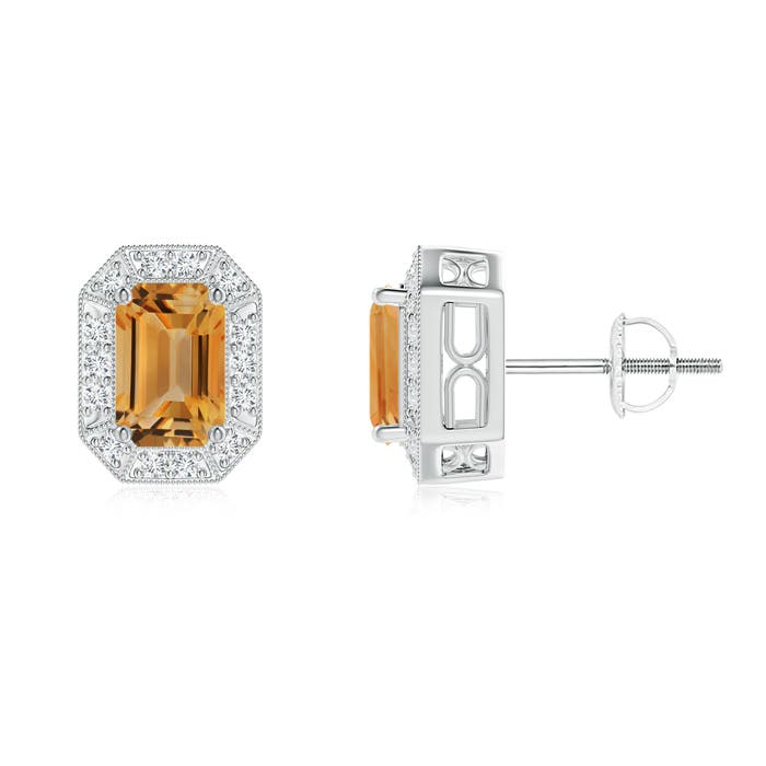 A - Citrine / 1.37 CT / 14 KT White Gold