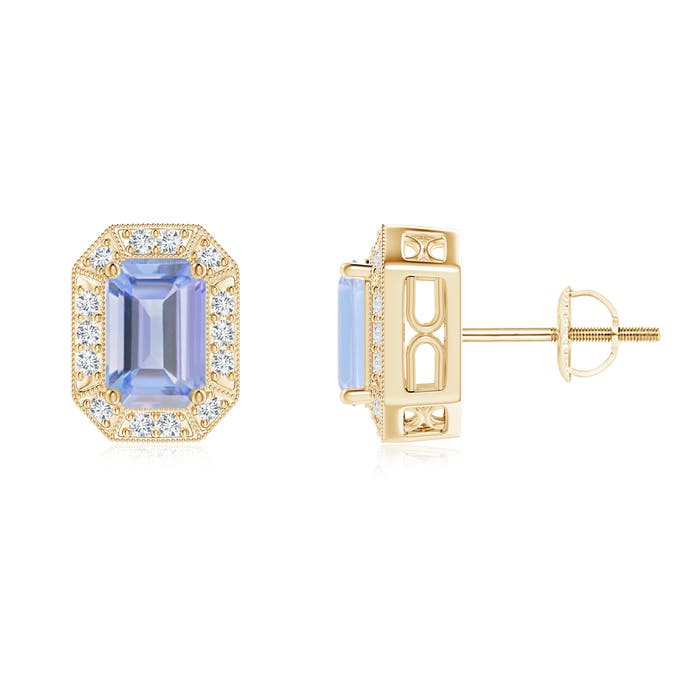 A - Tanzanite / 1.37 CT / 14 KT Yellow Gold