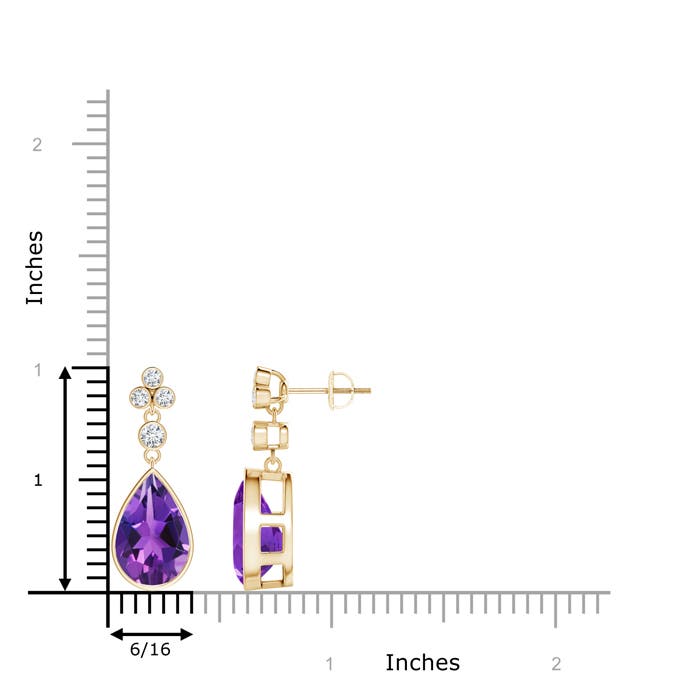 AAAA - Amethyst / 5.51 CT / 14 KT Yellow Gold