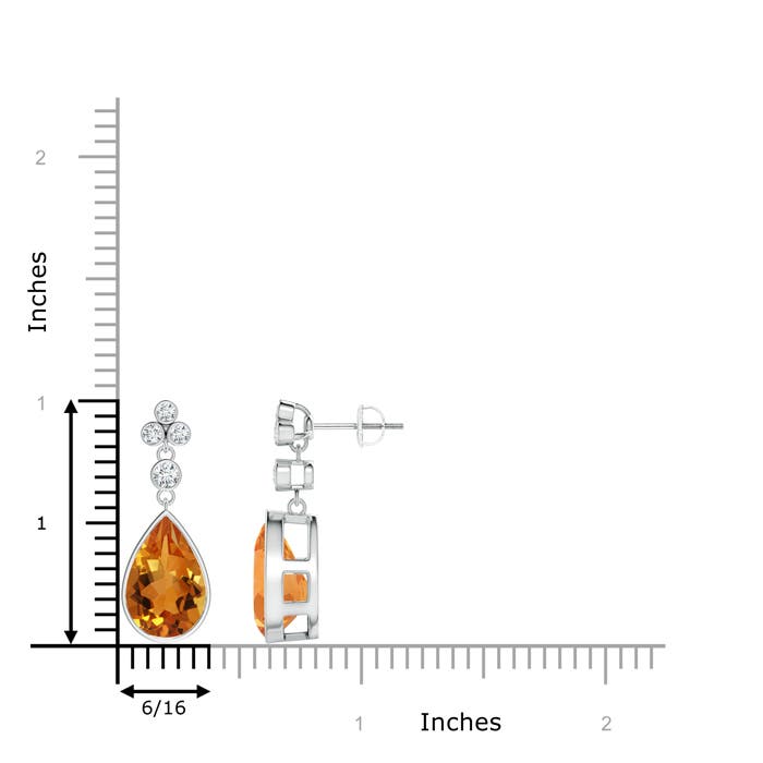 AAA - Citrine / 5.01 CT / 14 KT White Gold