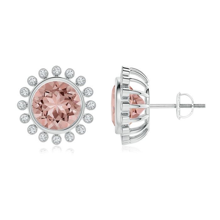 AAAA - Morganite / 3.56 CT / 14 KT White Gold