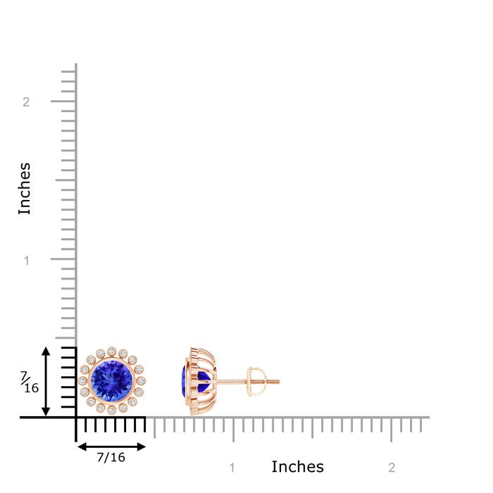 AAA - Tanzanite / 1.96 CT / 14 KT Rose Gold