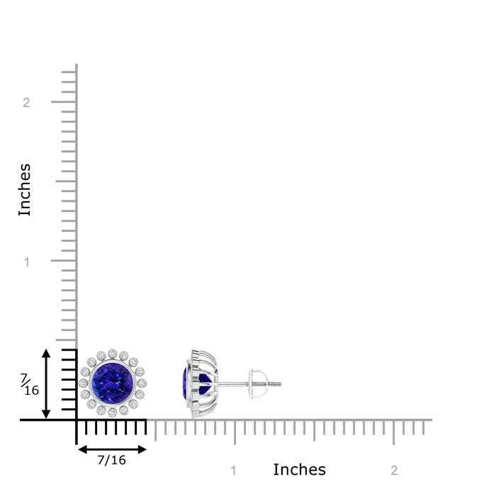 AAAA - Tanzanite / 1.96 CT / 14 KT White Gold