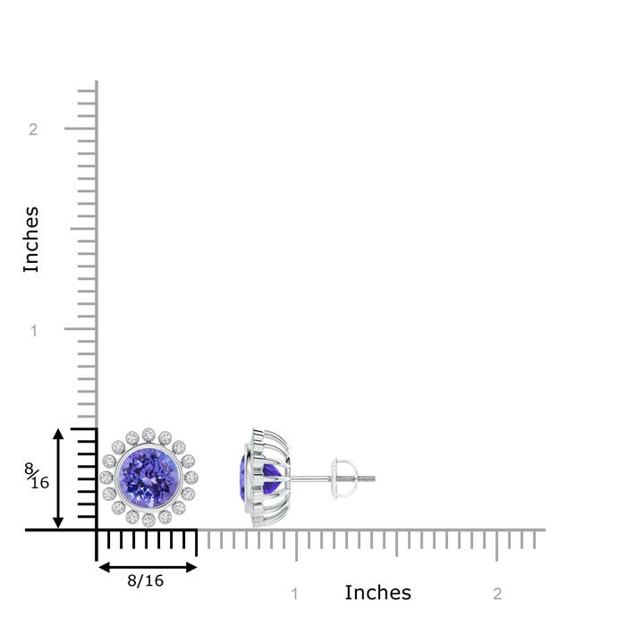 AA - Tanzanite / 3.09 CT / 14 KT White Gold