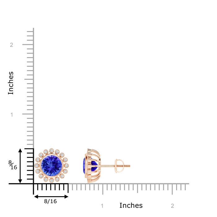 AAA - Tanzanite / 3.09 CT / 14 KT Rose Gold