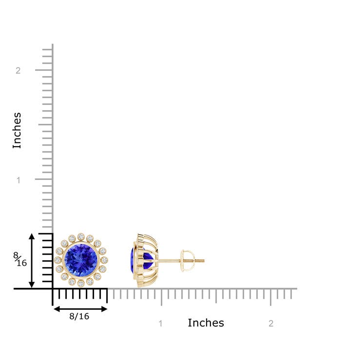 AAA - Tanzanite / 3.09 CT / 14 KT Yellow Gold