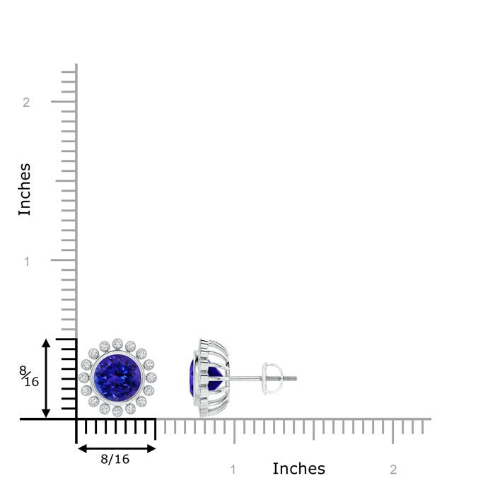 AAAA - Tanzanite / 3.09 CT / 14 KT White Gold