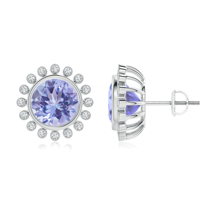 A - Tanzanite / 3.86 CT / 14 KT White Gold