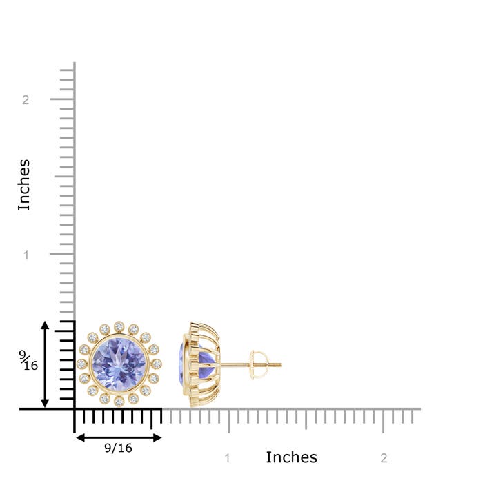 A - Tanzanite / 3.86 CT / 14 KT Yellow Gold