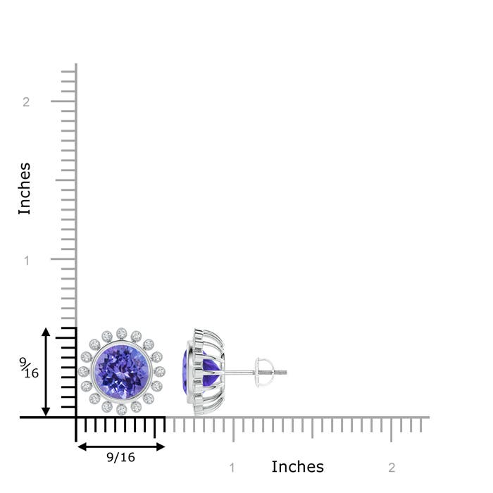 AA - Tanzanite / 3.86 CT / 14 KT White Gold