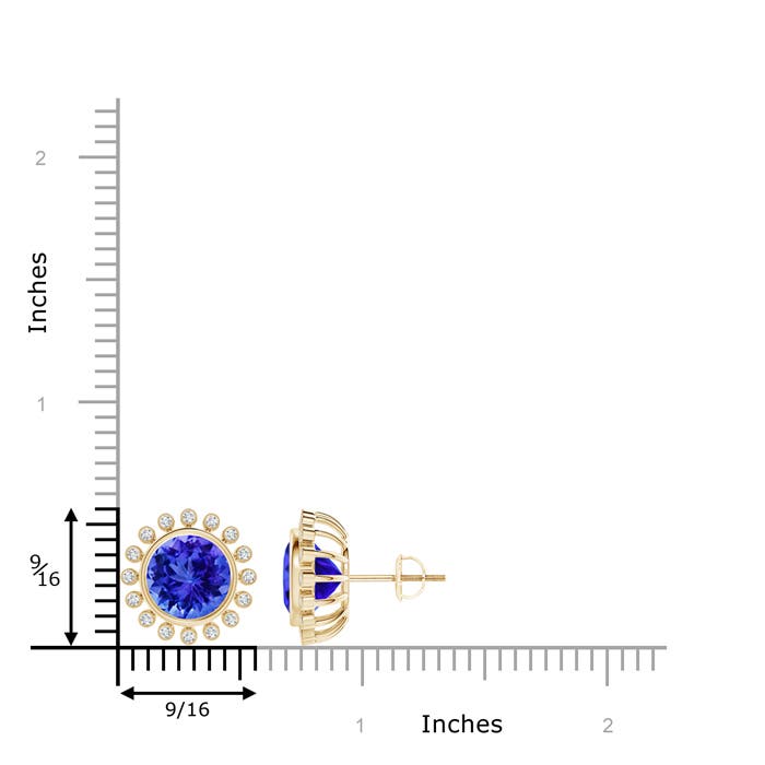 AAA - Tanzanite / 3.86 CT / 14 KT Yellow Gold