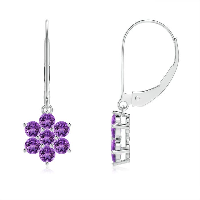 AA - Amethyst / 0.84 CT / 14 KT White Gold