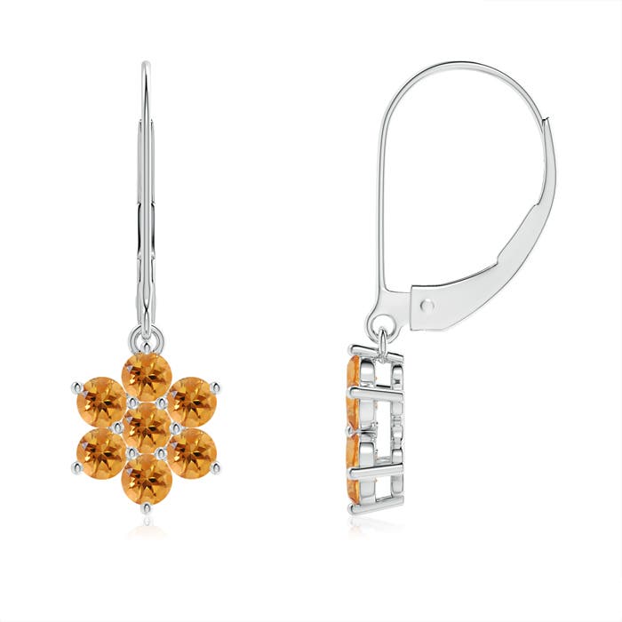 AA - Citrine / 0.84 CT / 14 KT White Gold