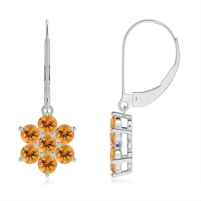 AA - Citrine / 1.4 CT / 14 KT White Gold