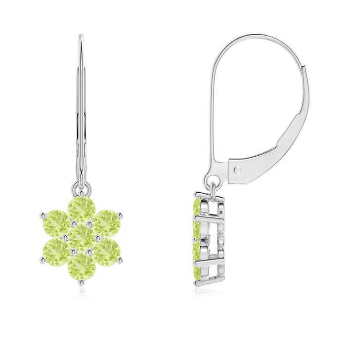 A - Peridot / 0.98 CT / 14 KT White Gold