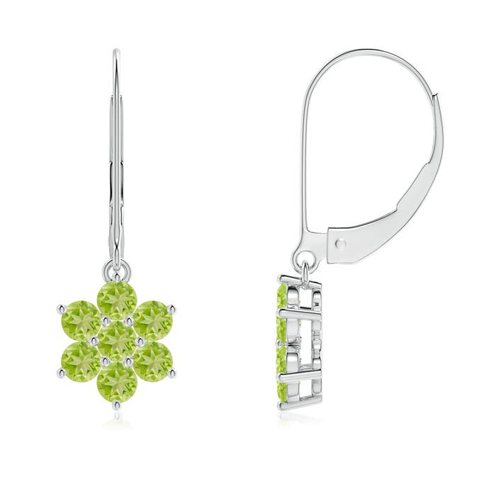 AA - Peridot / 0.98 CT / 14 KT White Gold