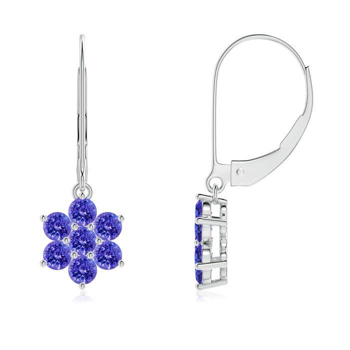 Image Representation of the Platinum Tanzanite Earrings