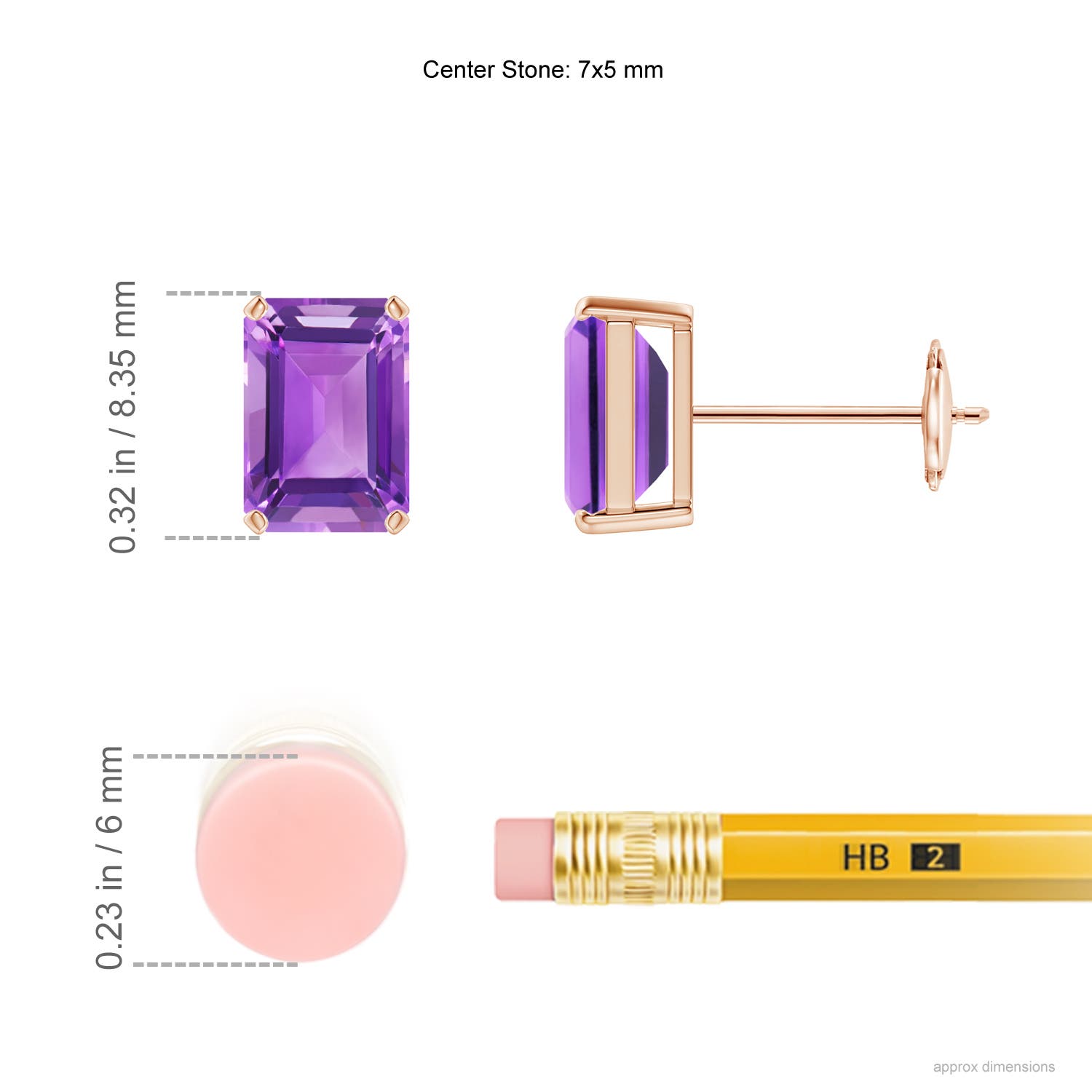 AA - Amethyst / 1.8 CT / 14 KT Rose Gold
