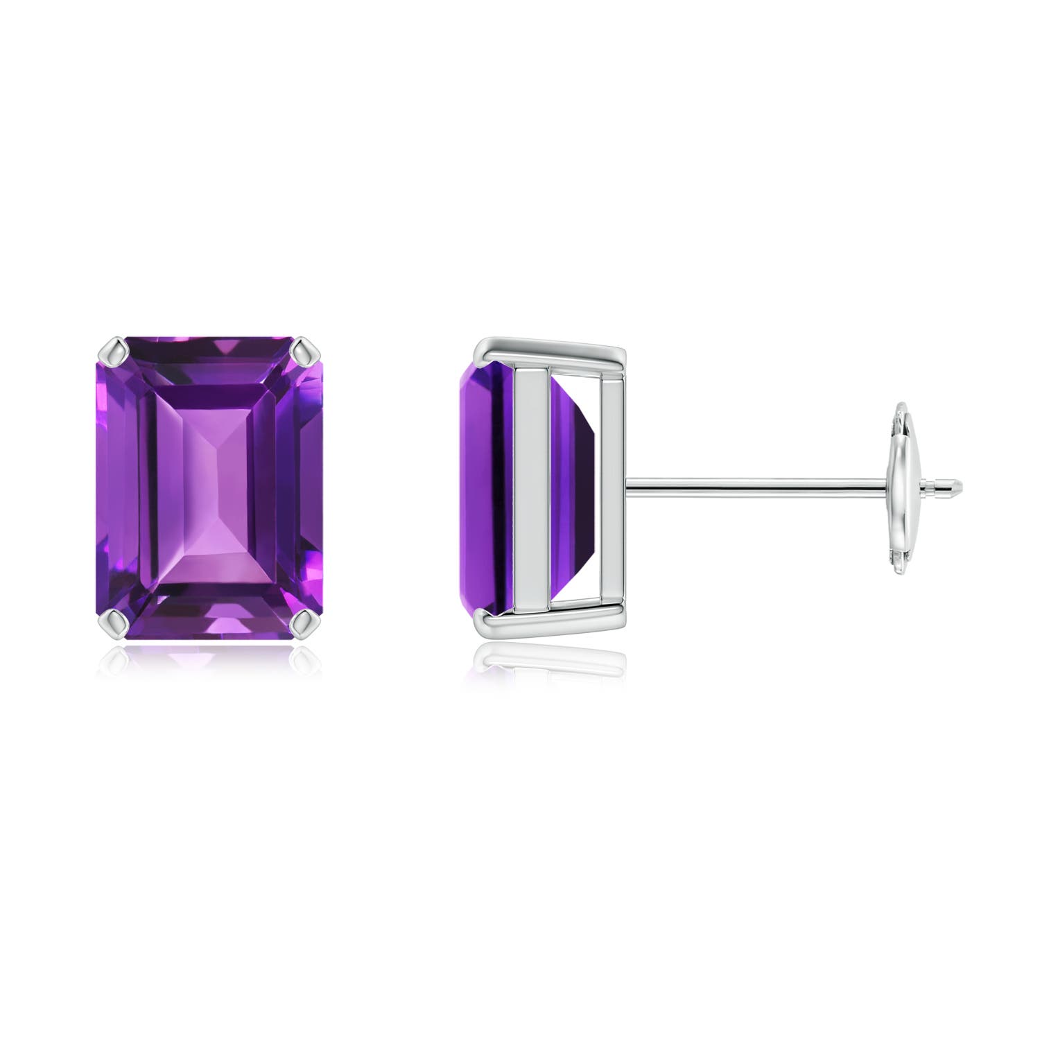 AAAA - Amethyst / 3 CT / 14 KT White Gold