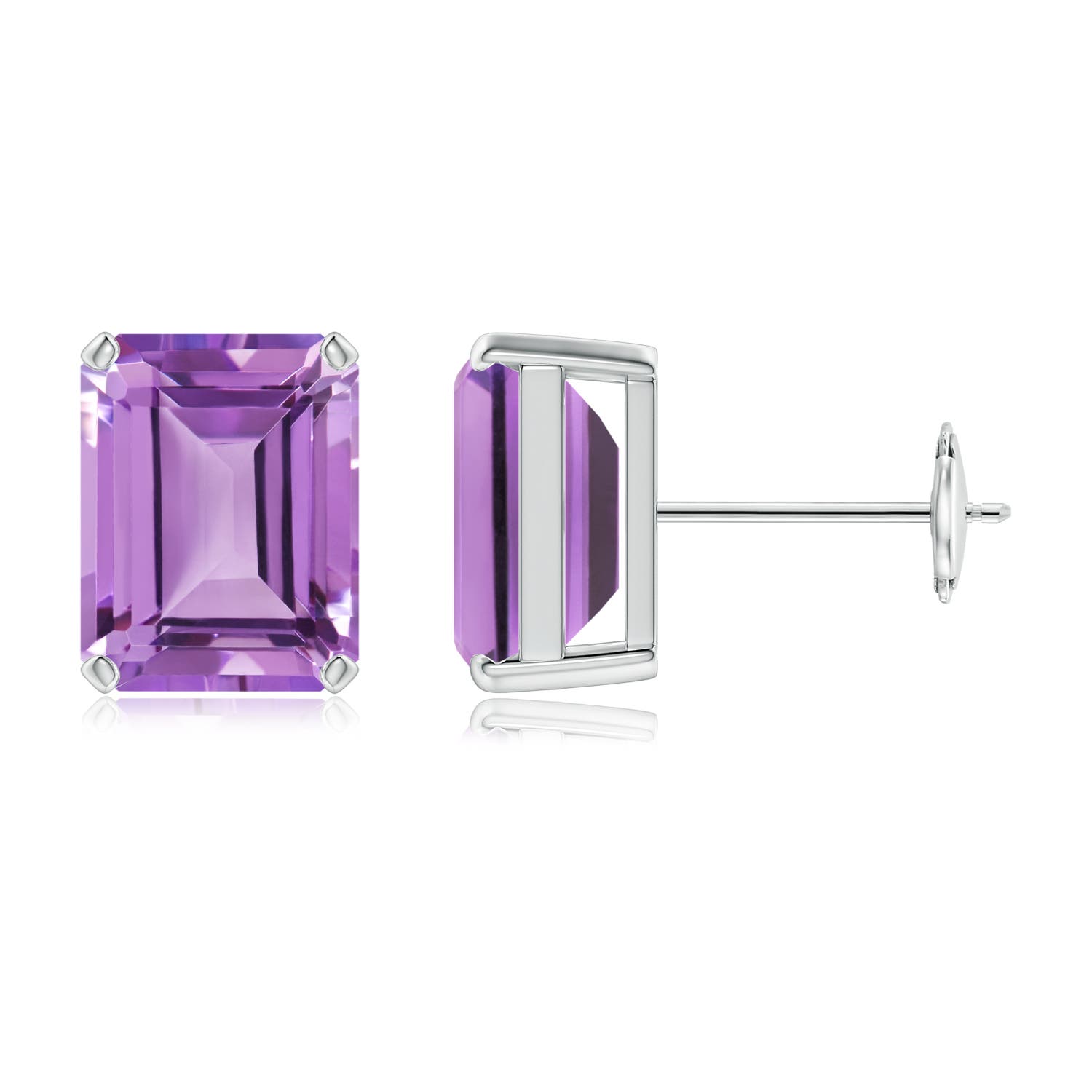 A - Amethyst / 4.4 CT / 14 KT White Gold