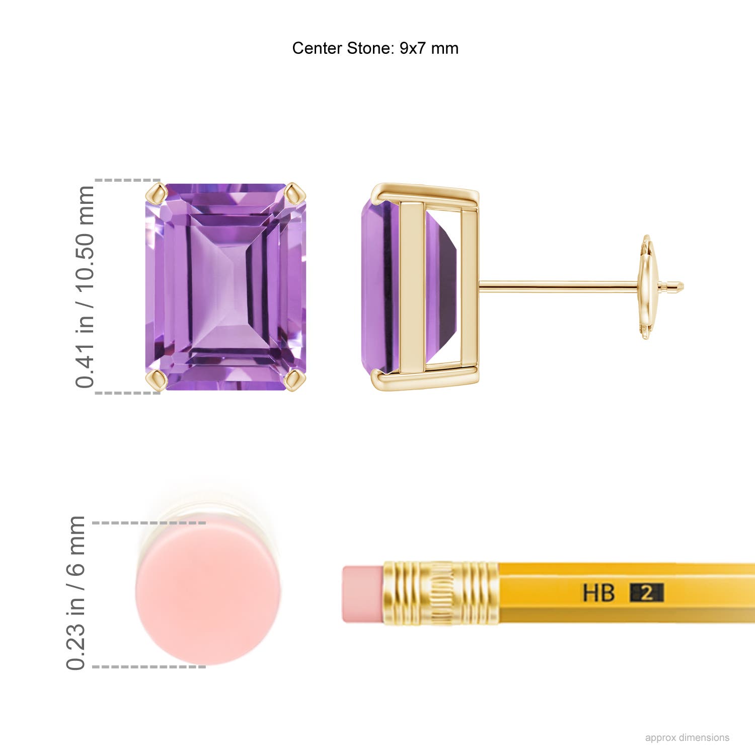 A - Amethyst / 4.4 CT / 14 KT Yellow Gold