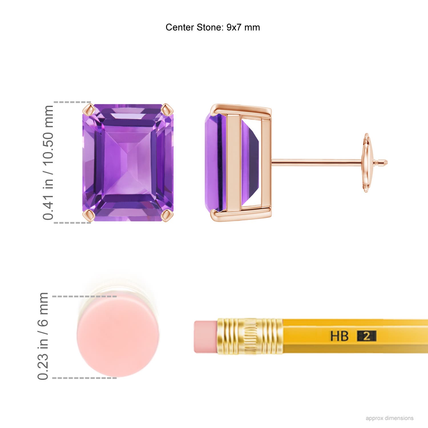 AA - Amethyst / 4.4 CT / 14 KT Rose Gold