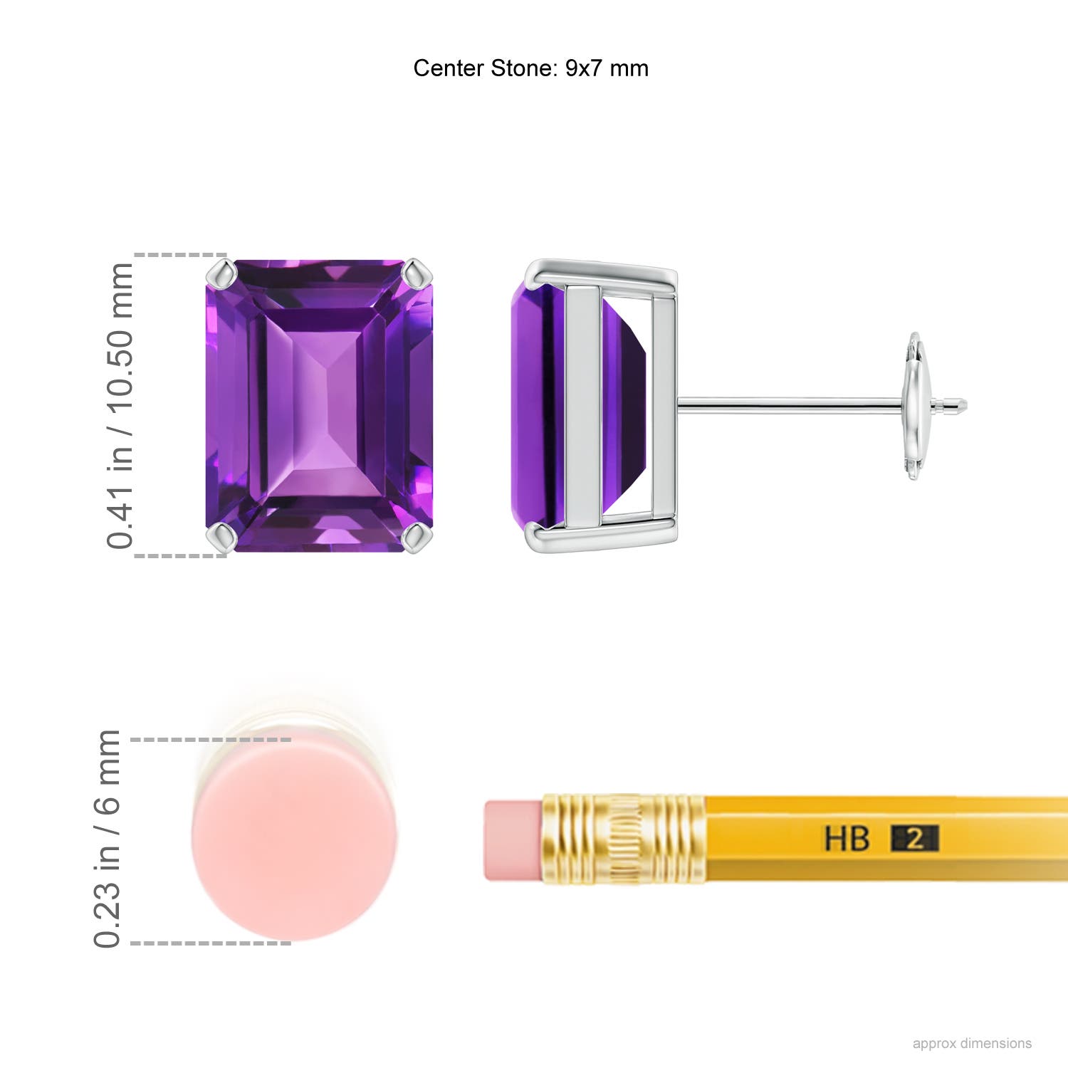 AAAA - Amethyst / 4.4 CT / 14 KT White Gold