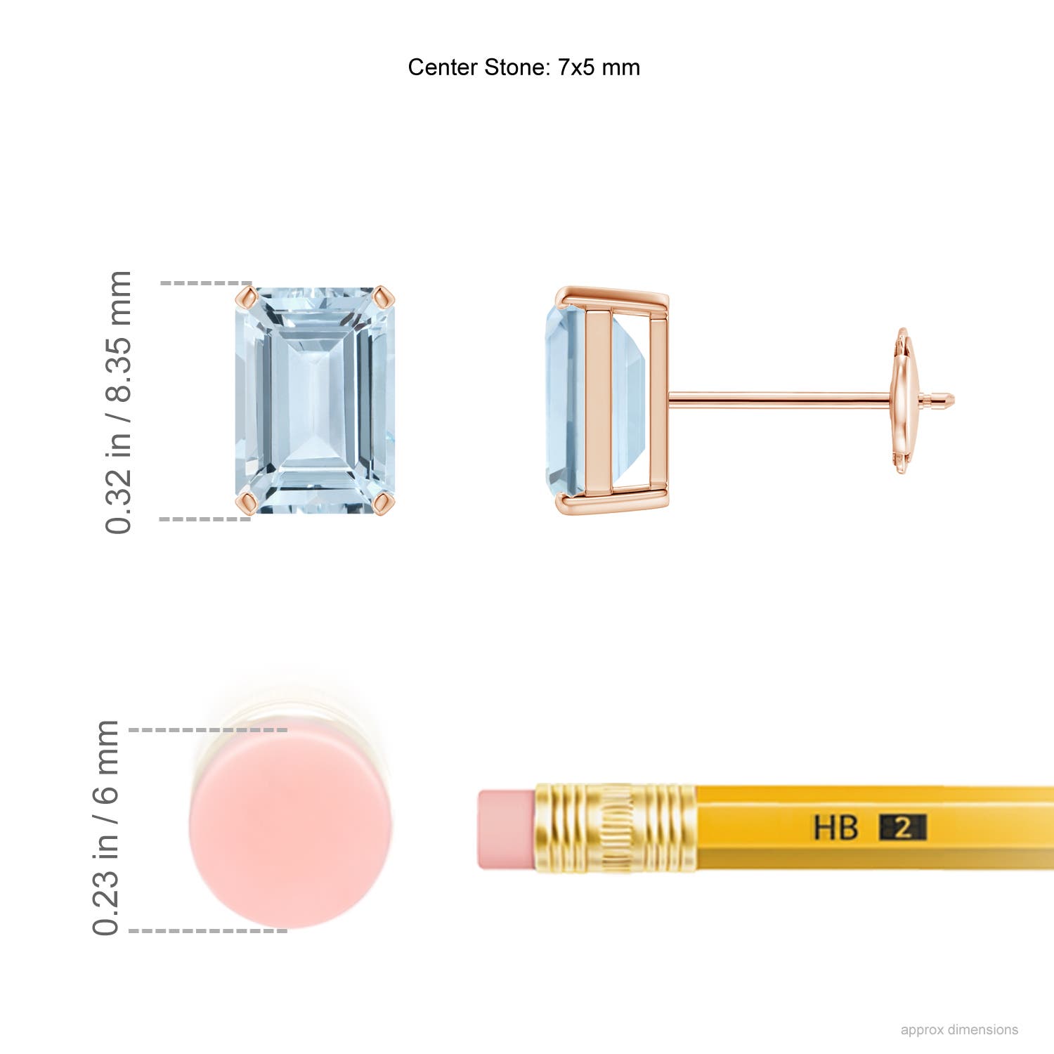 A - Aquamarine / 1.6 CT / 14 KT Rose Gold