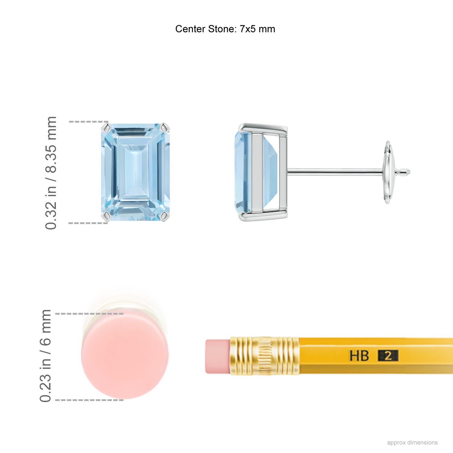 AA - Aquamarine / 1.6 CT / 14 KT White Gold