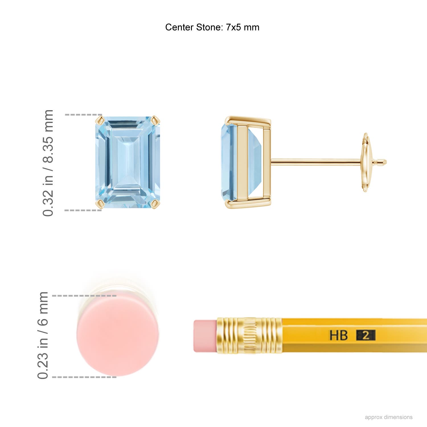 AA - Aquamarine / 1.6 CT / 14 KT Yellow Gold