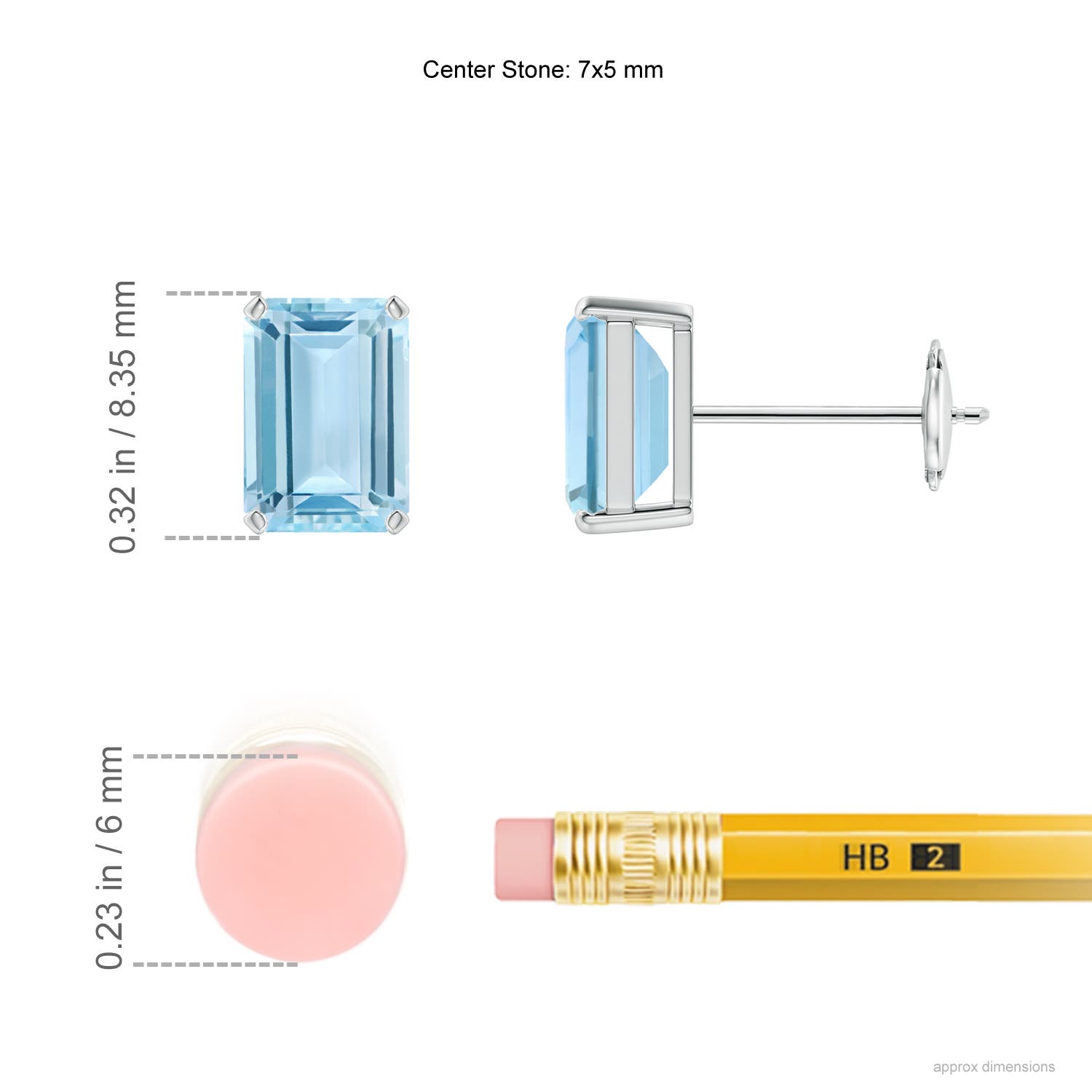 AAA - Aquamarine / 1.6 CT / 14 KT White Gold