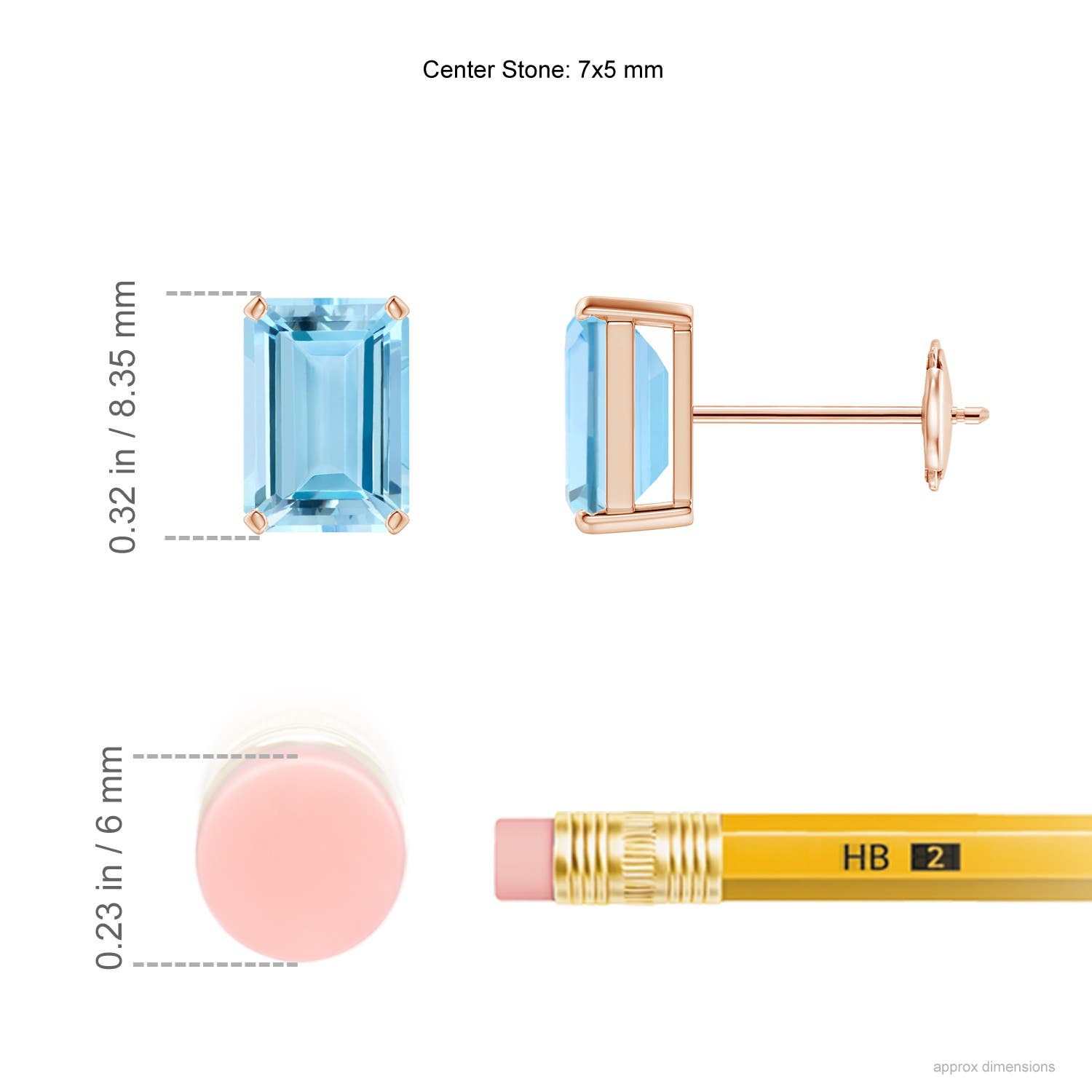 AAAA - Aquamarine / 1.6 CT / 14 KT Rose Gold