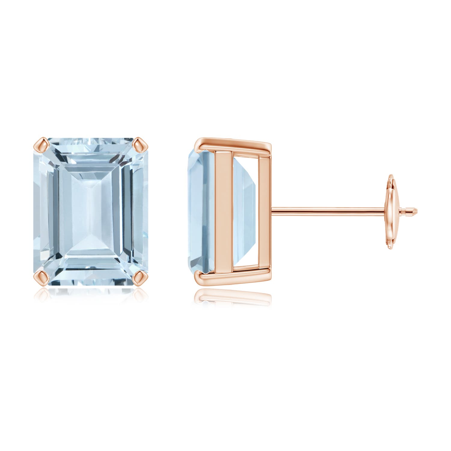 A - Aquamarine / 4 CT / 14 KT Rose Gold