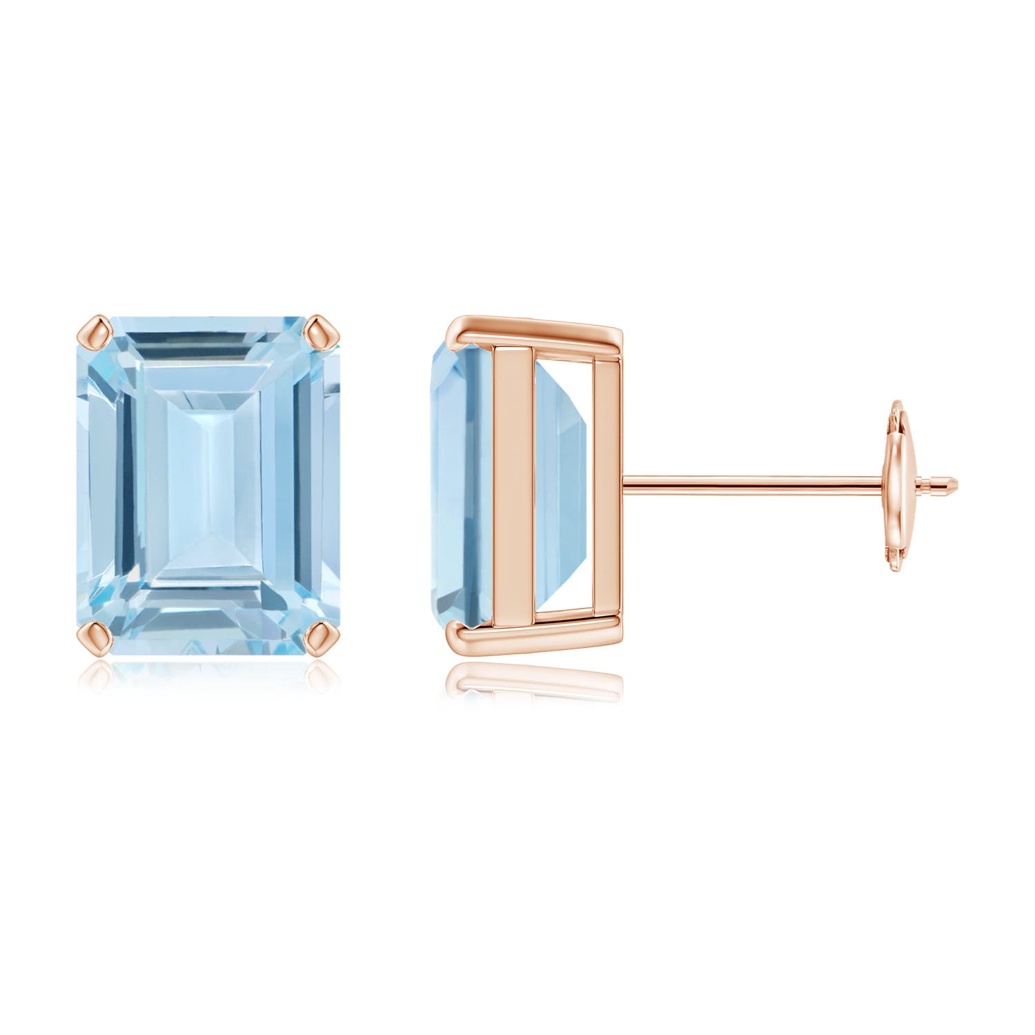 AA - Aquamarine / 4 CT / 14 KT Rose Gold