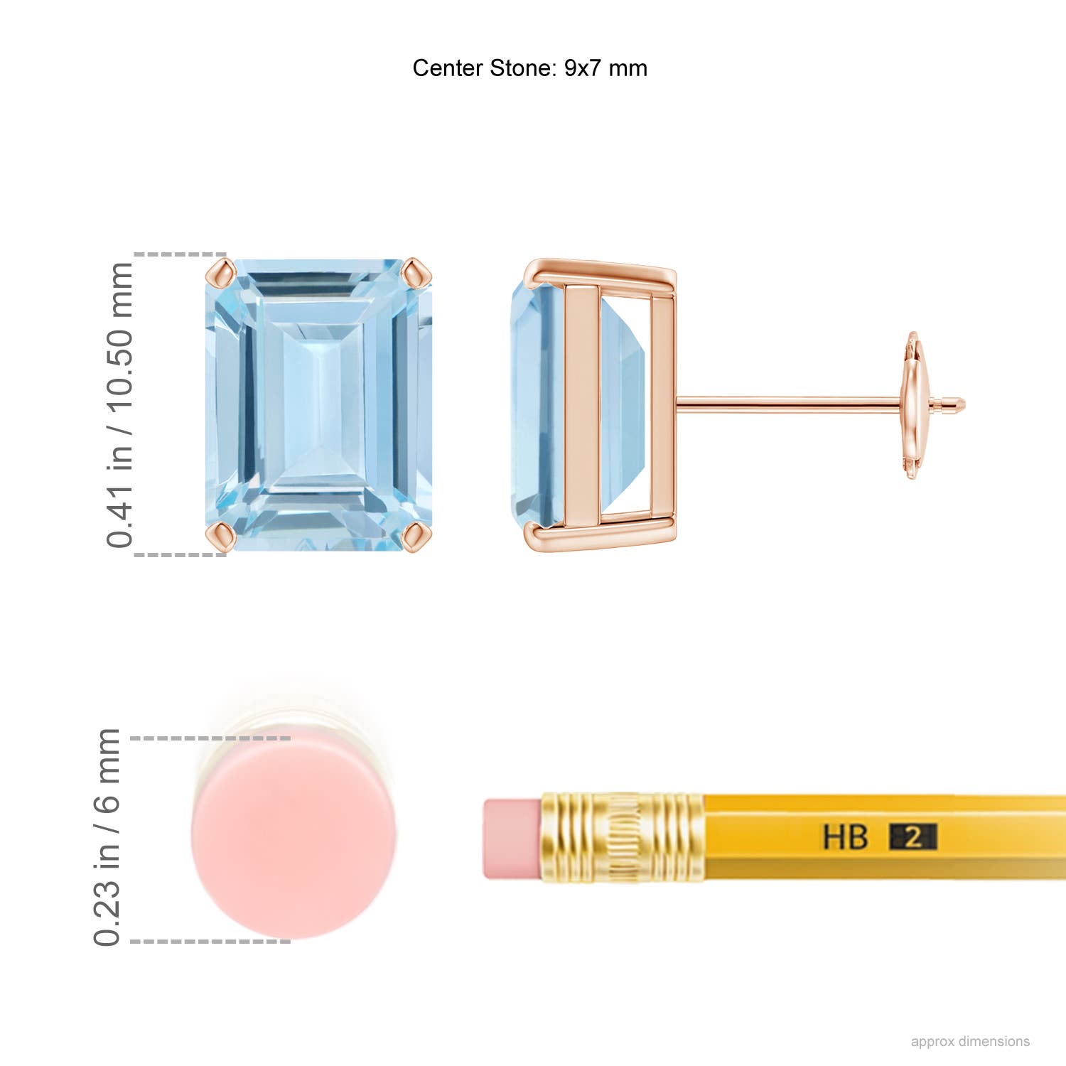 AA - Aquamarine / 4 CT / 14 KT Rose Gold