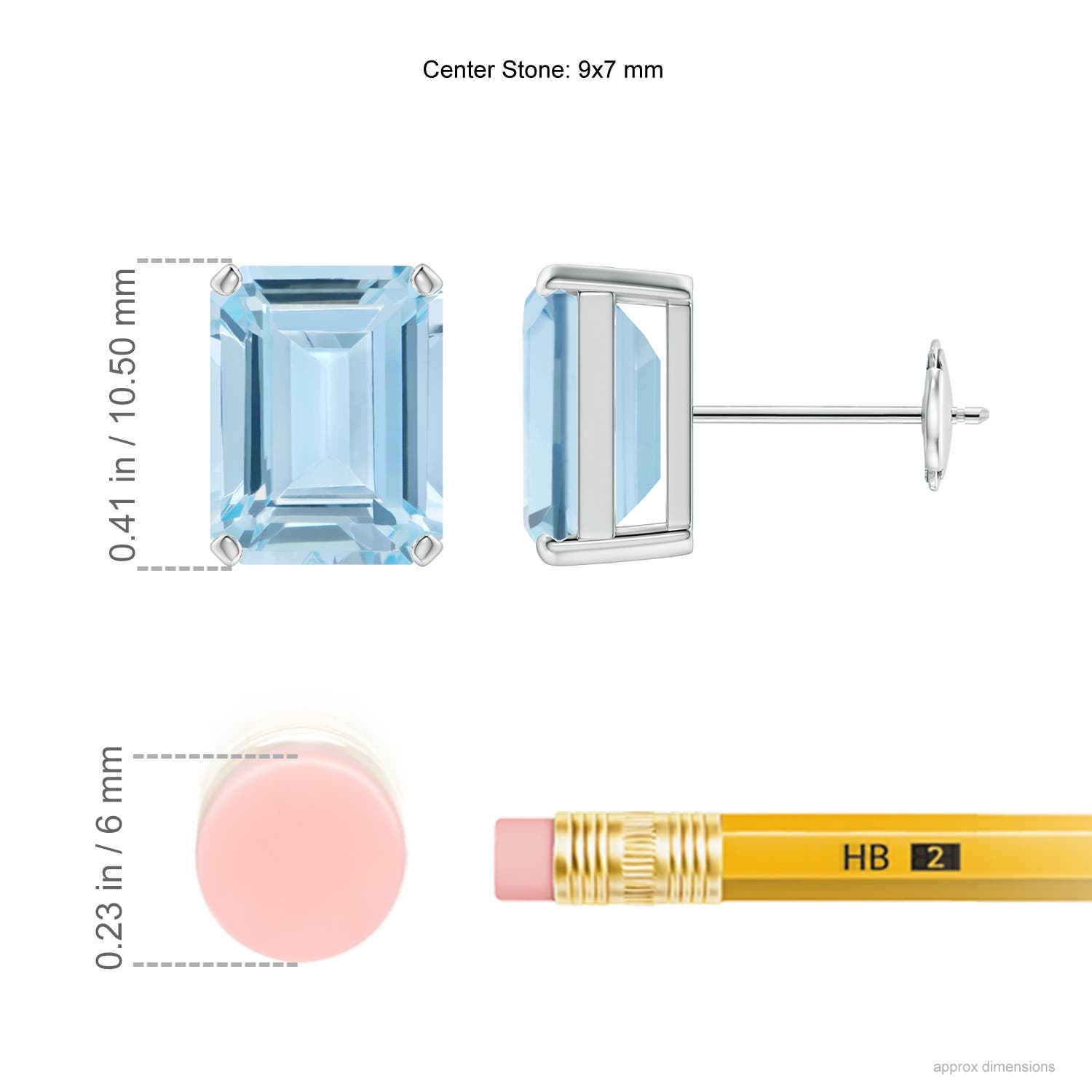 AA - Aquamarine / 4 CT / 14 KT White Gold