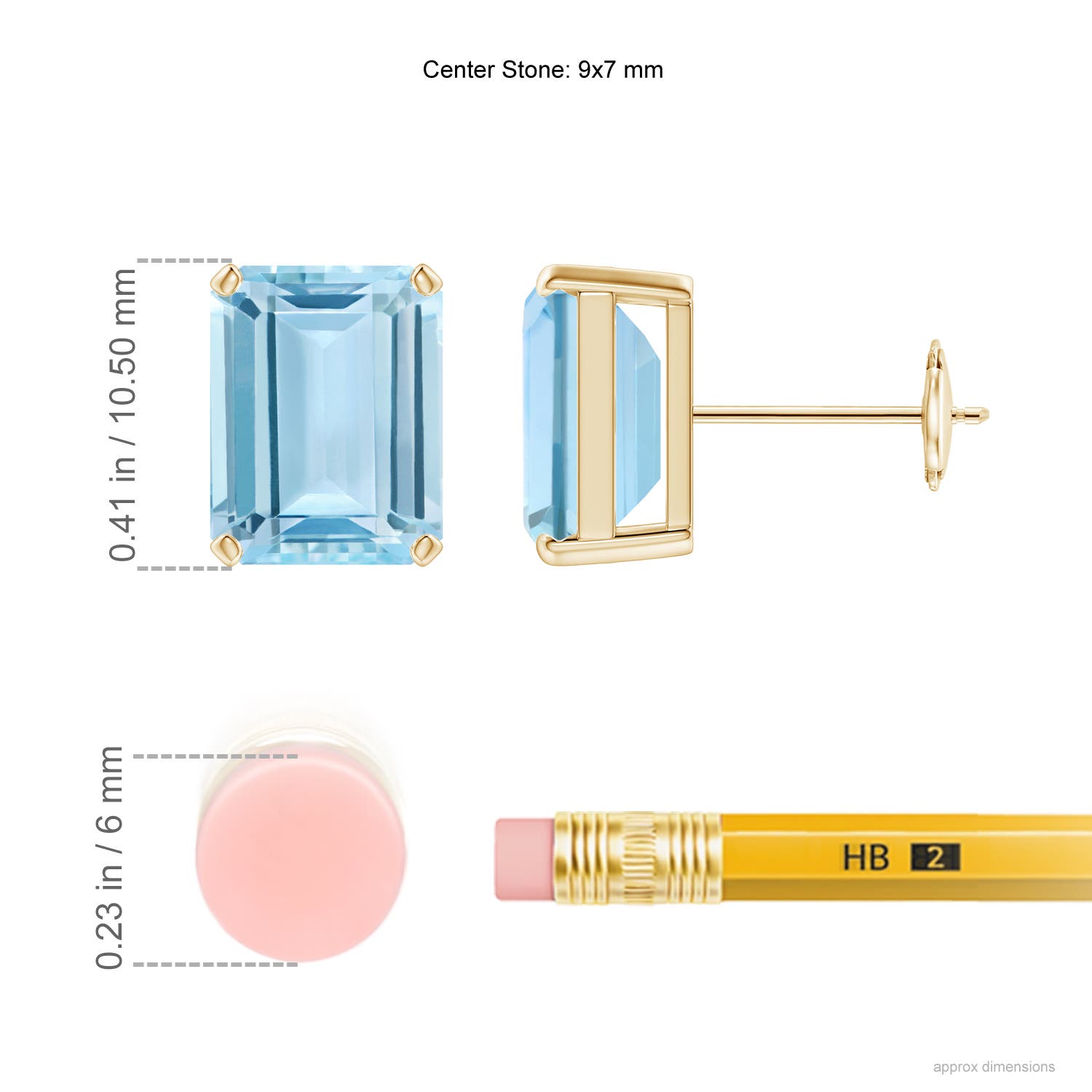 AAA - Aquamarine / 4 CT / 14 KT Yellow Gold