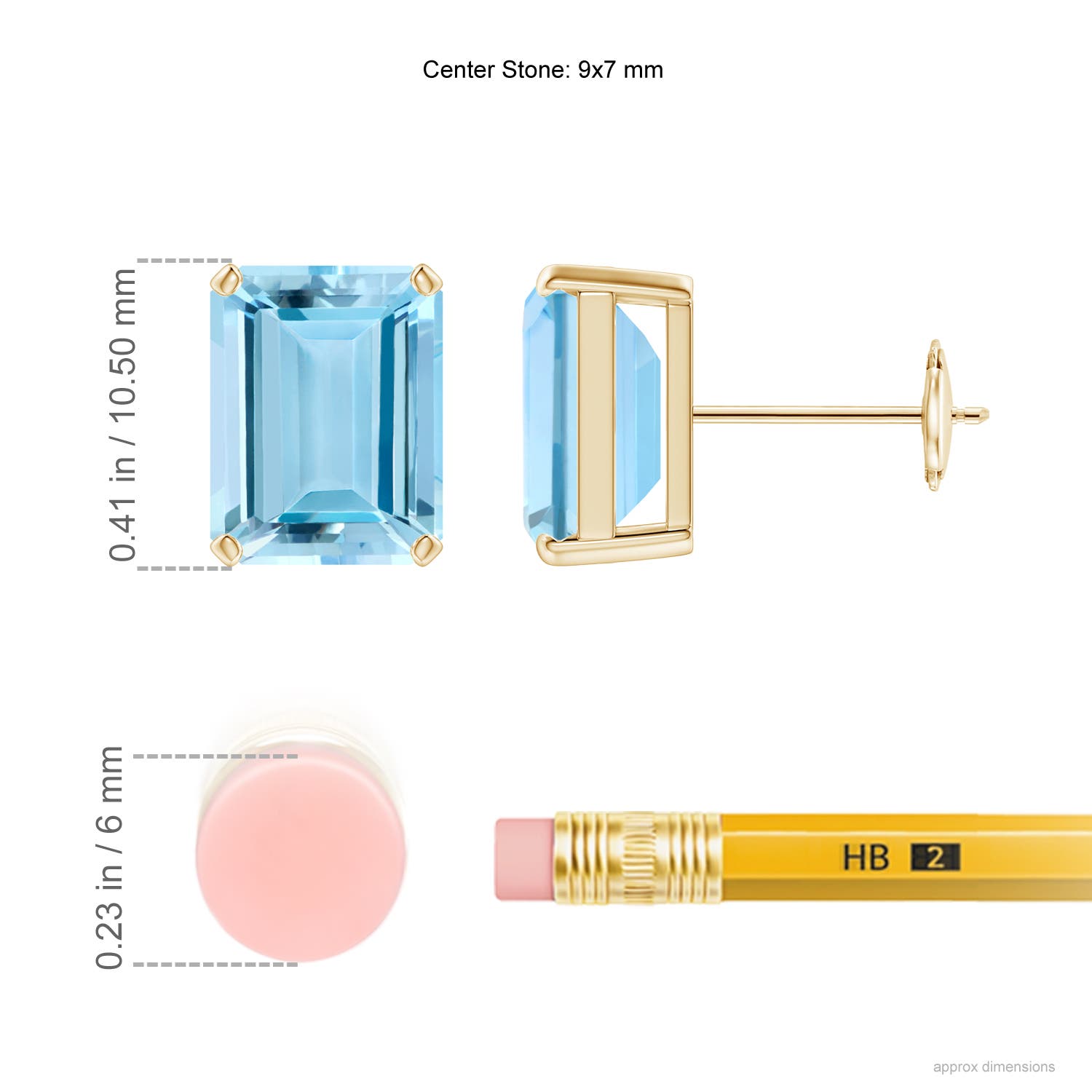 AAAA - Aquamarine / 4 CT / 14 KT Yellow Gold