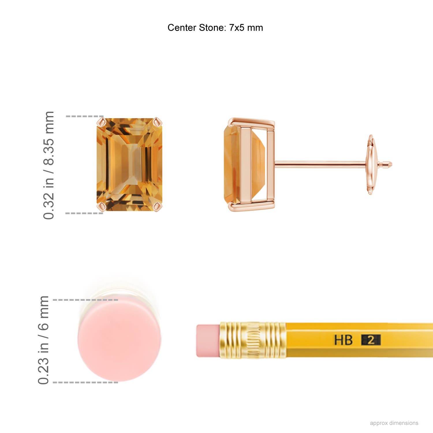 A - Citrine / 2.1 CT / 14 KT Rose Gold