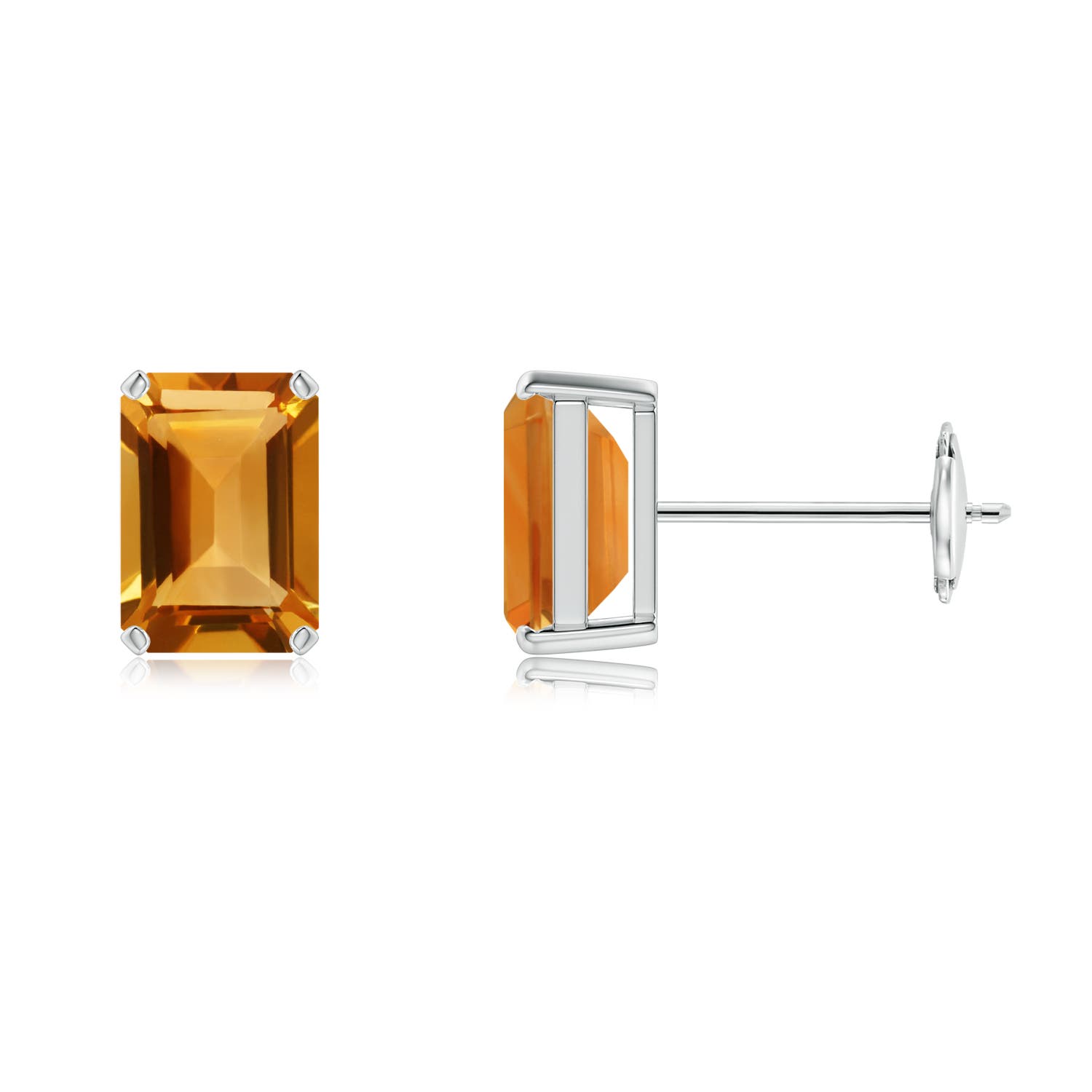 AA - Citrine / 2.1 CT / 14 KT White Gold