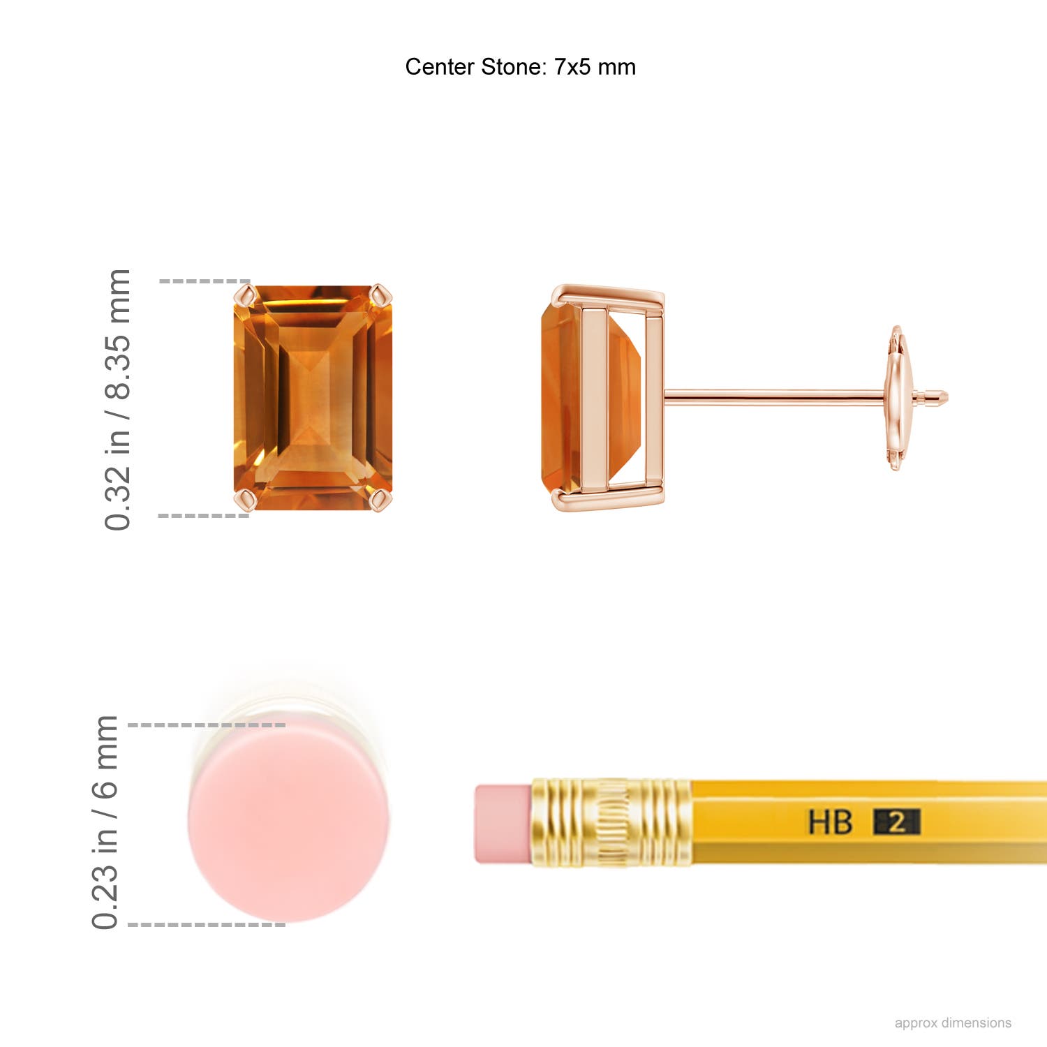 AAA - Citrine / 2.1 CT / 14 KT Rose Gold