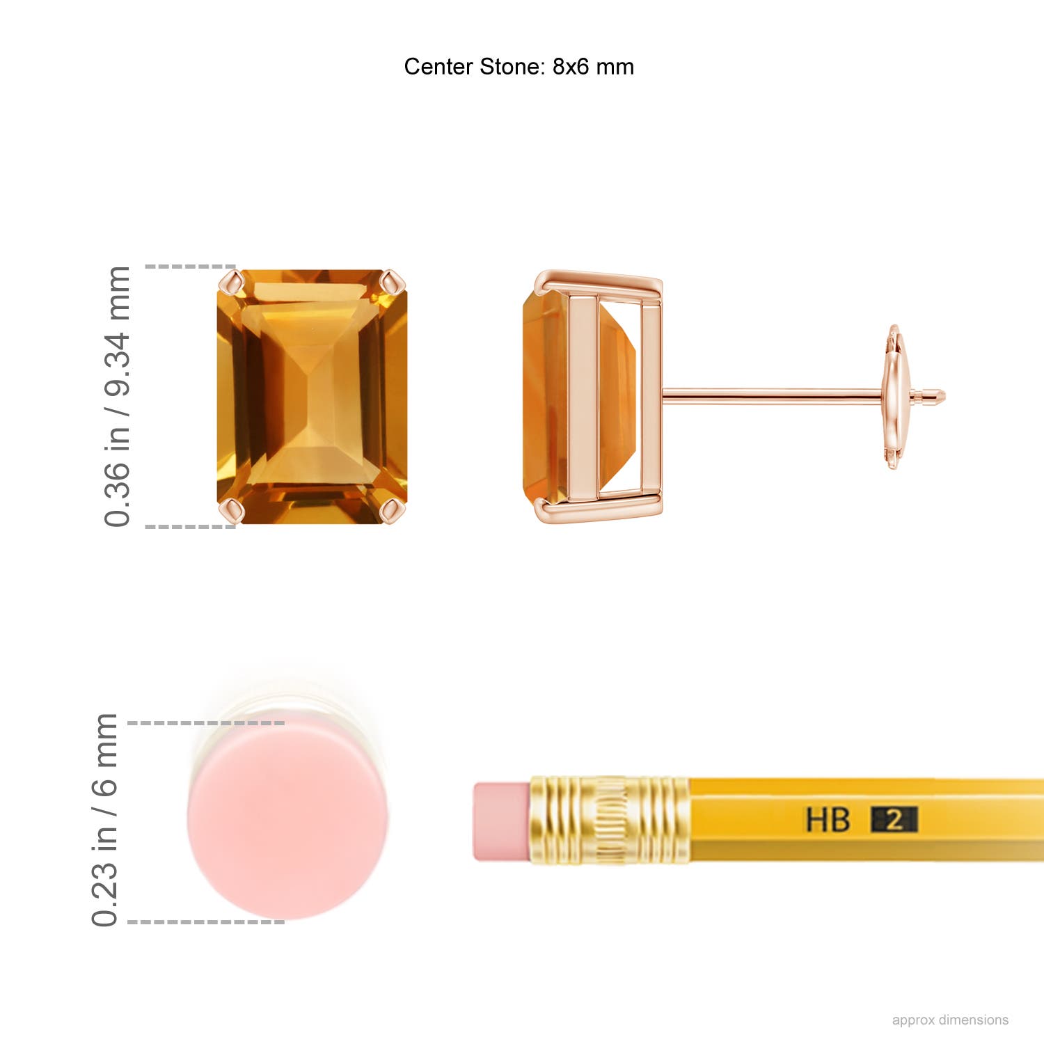 AA - Citrine / 3 CT / 14 KT Rose Gold