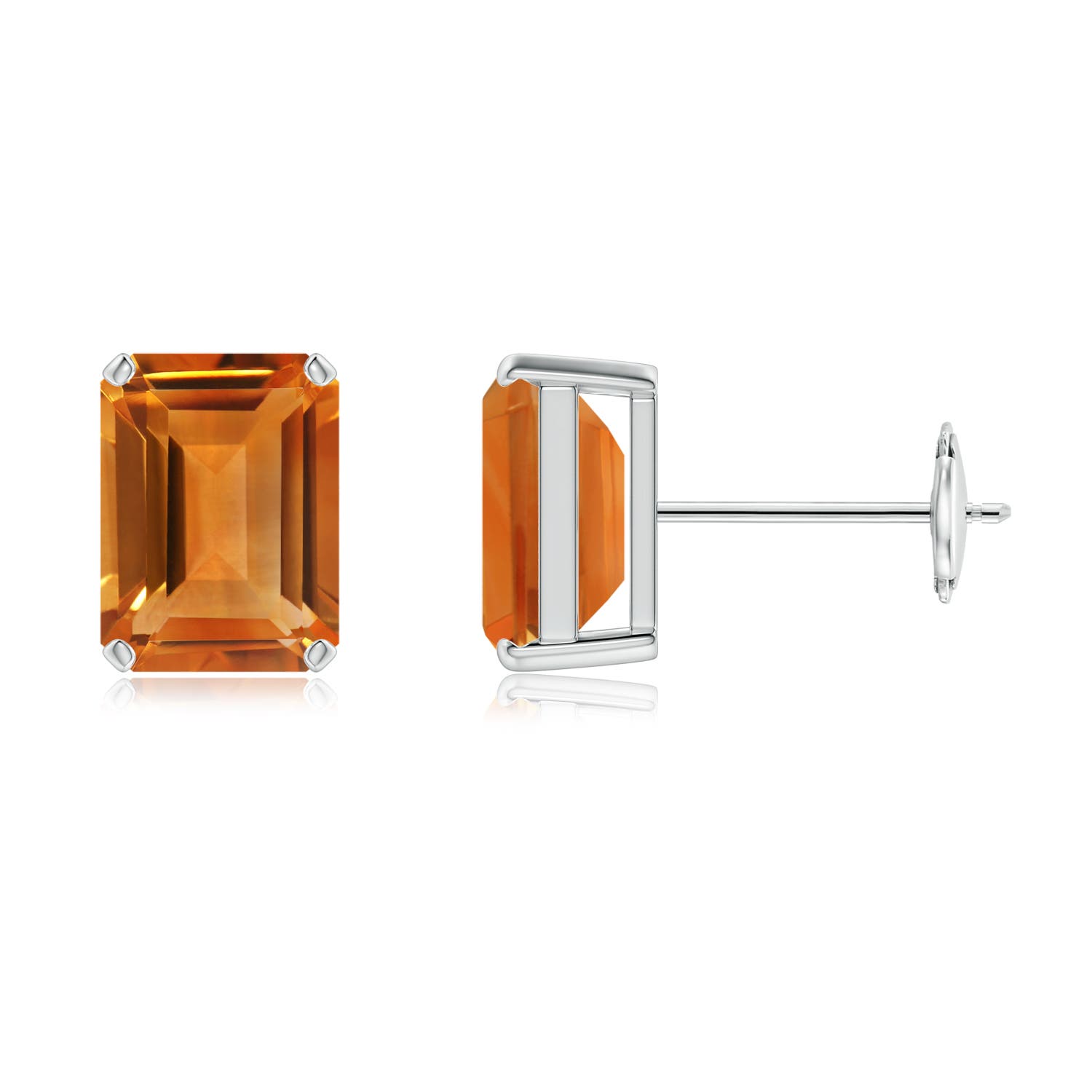 AAA - Citrine / 3 CT / 14 KT White Gold