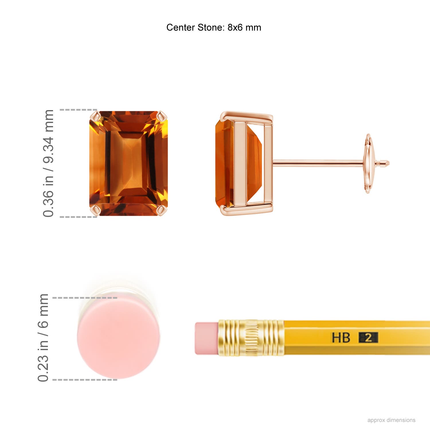 AAAA - Citrine / 3 CT / 14 KT Rose Gold