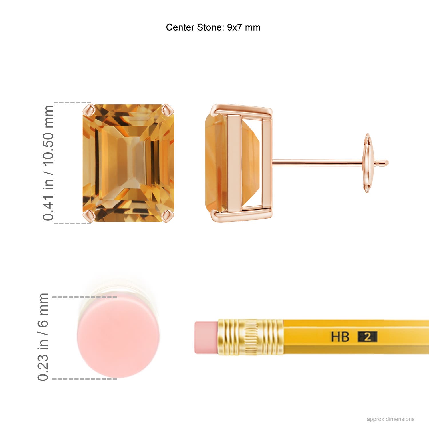 A - Citrine / 4.2 CT / 14 KT Rose Gold