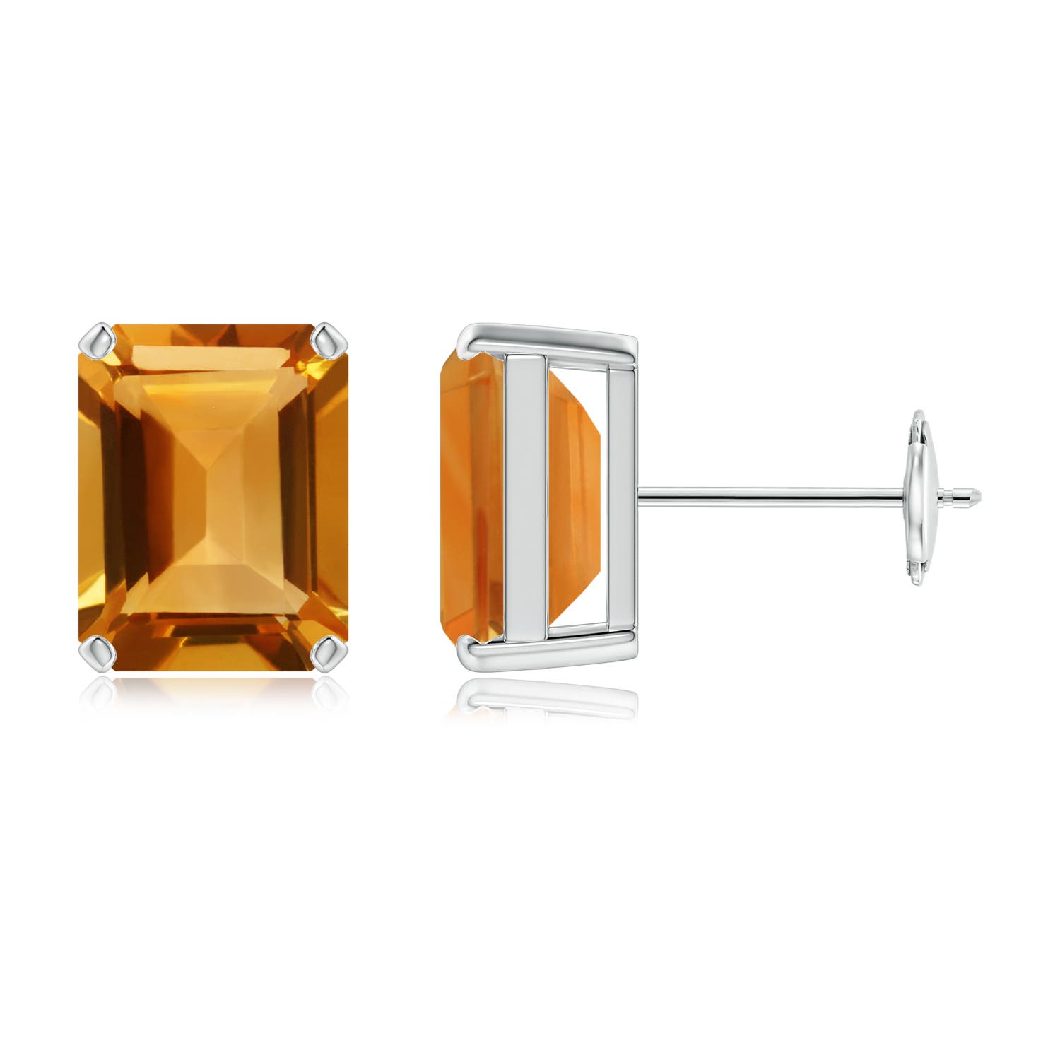 AA - Citrine / 4.2 CT / 14 KT White Gold